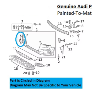 Painted 2018 Audi S4 Front Tow Hook Cover | Genuine OEM