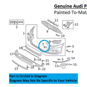Painted 2019-2021 Audi A8 Quattro Headlamp Washer Cover | Genuine OEM