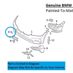 Painted 2019-2022 BMW 3 Series 330 340 Front Tow Hook Cover | Genuine OEM