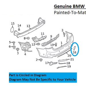Painted 2019-2022 BMW 3 Series 330 340 Rear Tow Hook Cover | Genuine OEM