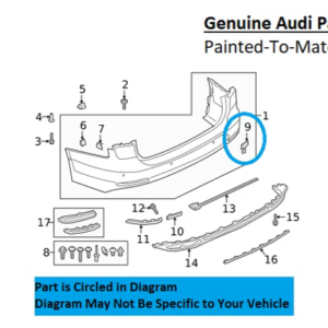 Painted 2019-2023 Audi A6 A6 Quattro Rear Tow Hook Cover | Genuine OEM