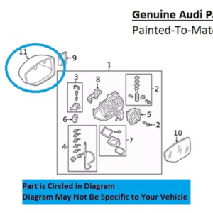 Painted 2019-2023 Audi A7 Sportback Side Mirror Cover | Genuine OEM