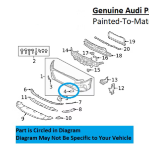 Painted 2019-2023 Audi E-Tron Quattro Headlamp Washer Cover | Genuine OEM