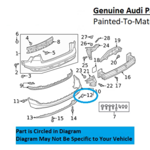 Painted 2019-2023 Audi E-Tron Quattro Rear Tow Hook Cover | Genuine OEM