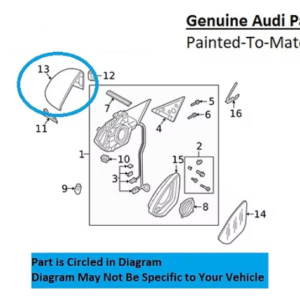 Painted 2019-2023 Audi E-Tron Quattro Side Mirror Cover | Genuine OEM