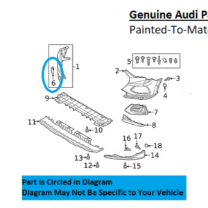 Painted 2019-2024 Audi Q3 Front Tow Hook Cover | Genuine OEM