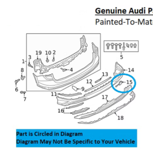 Painted 2019-2024 Audi Q3 Rear Tow Hook Cover | Genuine OEM