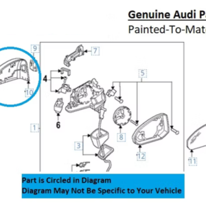 Painted 2019-2024 Audi Q3 Side Mirror Cover | Genuine OEM