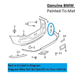 Painted 2019-2024 BMW 8 Series 840 850 Rear Tow Hook Cover | Genuine OEM