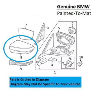 Painted 2019-2024 BMW 8 Series 840 850 Side Mirror Cover | Genuine OEM