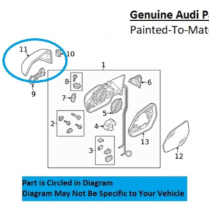 Painted 2019-2025 Audi Q8 Side Mirror Cover | Genuine OEM