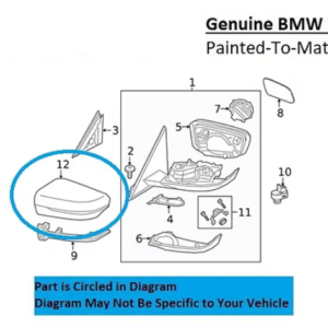 Painted 2019-2026 BMW 3 Series 330 340 Side Mirror Cover | Genuine OEM