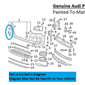 Painted 2019 Audi RS5 Front Tow Hook Cover | Genuine OEM