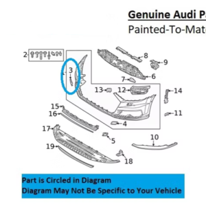 Painted 2020-2021 Audi S8 Front Tow Hook Cover | Genuine OEM