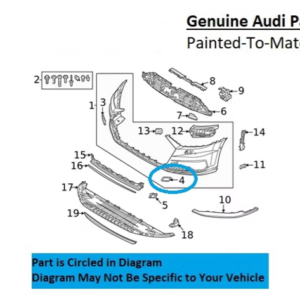 Painted 2020-2021 Audi S8 Headlamp Washer Cover | Genuine OEM