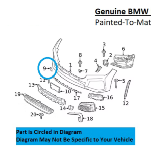 Painted 2020-2022 BMW 7 Series 740 745 750 760 Front Tow Hook Cover | GenuineOEM