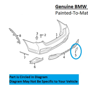 Painted 2020-2022 BMW 7 Series 740 745 750 760 Rear Tow Hook Cover | Genuine OEM
