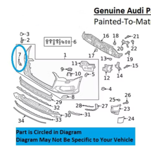Painted 2020-2023 Audi S6 Front Tow Hook Cover | Genuine OEM