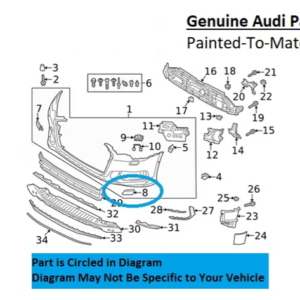 Painted 2020-2023 Audi S6 Headlamp Washer Cover | Genuine OEM