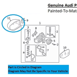 Painted 2020-2023 Audi S6 Side Mirror Cover | Genuine OEM