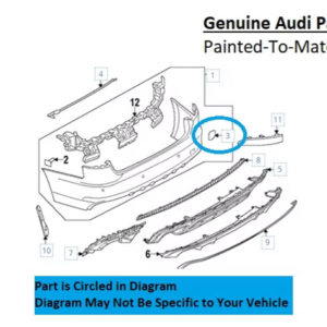 Painted 2020-2024 Audi A4 A4 Quattro Rear Tow Hook Cover | Genuine OEM