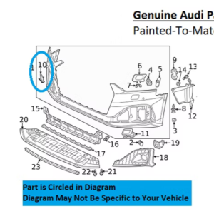 Painted 2020-2024 Audi A5 A5 Sportback Front Tow Hook Cover | Genuine OEM