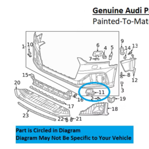 Painted 2020-2024 Audi A5 A5 Sportback Headlamp Washer Cover | Genuine OEM