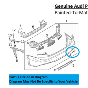 Painted 2020-2024 Audi A5 A5 Sportback Rear Tow Hook Cover | Genuine OEM