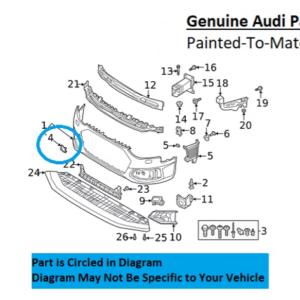 Painted 2020-2024 Audi S4 Front Tow Hook Cover | Genuine OEM