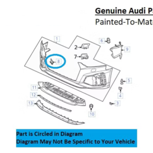Painted 2020-2024 Audi S5 S5 Sportback Front Tow Hook Cover | Genuine OEM