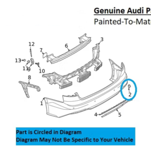 Painted 2020-2024 Audi S5 S5 Sportback Rear Tow Hook Cover | Genuine OEM