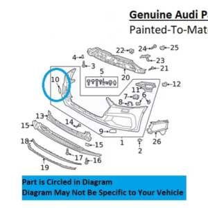 Painted 2020-2024 Audi S7 S7 Sportback Front Tow Hook Cover | Genuine OEM