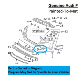 Painted 2020-2024 Audi S7 S7 Sportback Headlamp Washer Cover | Genuine OEM
