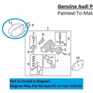 Painted 2020-2024 Audi S8 Side Mirror Cover | Genuine OEM
