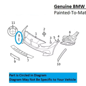 Painted 2020-2024 BMW 228 235 Gran Coupe Front Tow Hook Cover | Genuine OEM