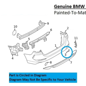 Painted 2020-2024 BMW 228 235 Gran Coupe Rear Tow Hook Cover | Genuine OEM