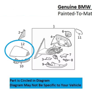Painted 2020-2024 BMW 228 235 Gran Coupe Side Mirror Cover | Genuine OEM