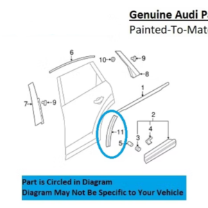 Painted 2020-2025 Audi Q7 Rear Fender Flare (Rear Door) | Genuine OE