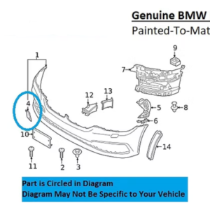 Painted 2021-2023 BMW 5 Series 530 540 550 Front Tow Hook Cover | Genuine OEM