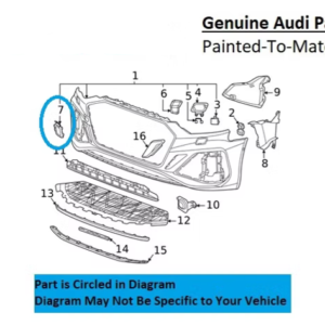 Painted 2021-2024 Audi RS5 Front Tow Hook Cover | Genuine OEM