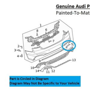 Painted 2021-2024 Audi RS5 Rear Tow Hook Cover | Genuine OEM