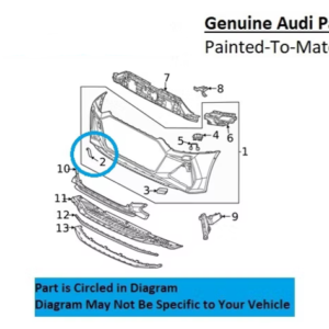 Painted 2021-2024 Audi RS6 Front Tow Hook Cover | Genuine OEM