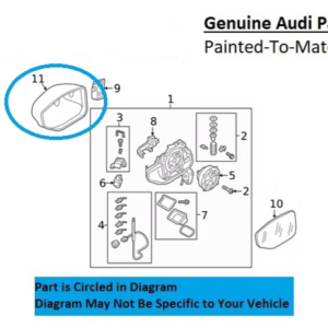 Painted 2021-2024 Audi RS6 Side Mirror Cover | Genuine OEM