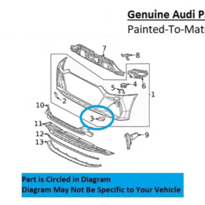 Painted 2021-2024 Audi RS7 Headlamp Washer Cover | Genuine OEM