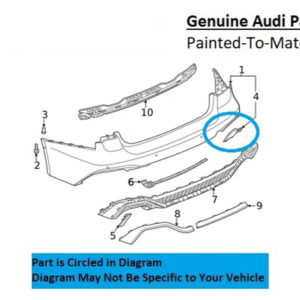 Painted 2021-2024 Audi RS7 Rear Tow Hook Cover | Genuine OEM
