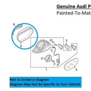 Painted 2014-2018 Audi RS7 Side Mirror Cover | Genuine OEM