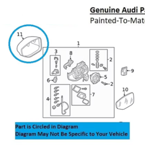 Painted 2021-2024 Audi RS7 Side Mirror Cover | Genuine OEM