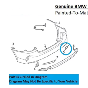 Painted 2021-2025 BMW 4 Series 430 440 Rear Tow Hook Cover | Genuine OEM
