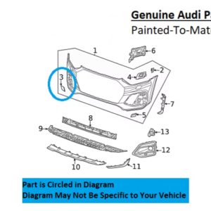 Painted 2021-2026 Audi Q5 Q5 Quattro Front Tow Hook Cover | Genuine OEM