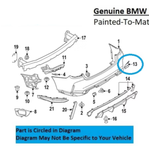 Painted 2021-2026 BMW M3 Rear Tow Hook Cover | Genuine OEM